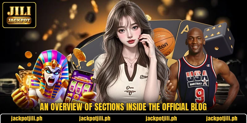 An overview of sections inside the official blog An overview of sections inside the official blog