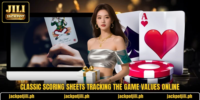 Classic scoring sheets tracking the game values online Classic scoring sheets tracking the game values online
