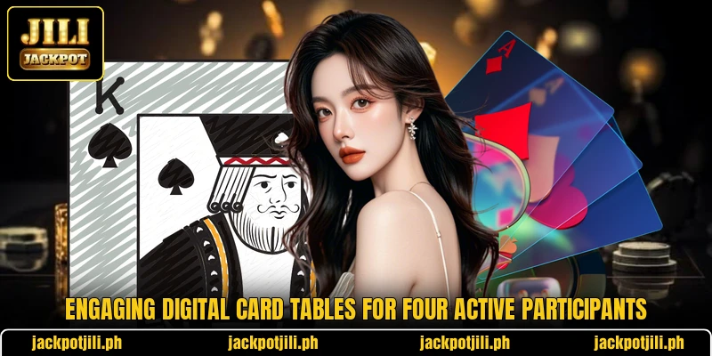 Engaging digital card tables for four active participants Engaging digital card tables for four active participants