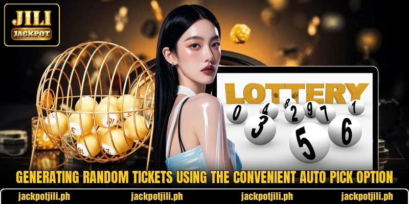 Generating random tickets using the convenient auto pick option Generating random tickets using the convenient auto pick option