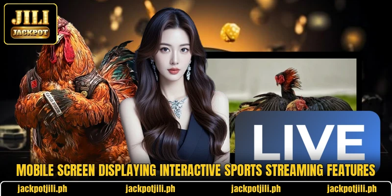 Mobile screen displaying interactive sports streaming features Mobile screen displaying interactive sports streaming features