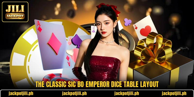 The classic Sic Bo Emperor Dice Table layout The classic Sic Bo Emperor Dice Table layout