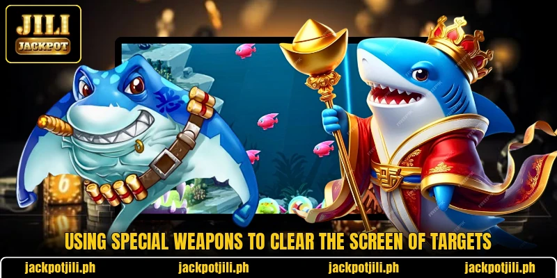 Using special weapons to clear the screen of targets Using special weapons to clear the screen of targets